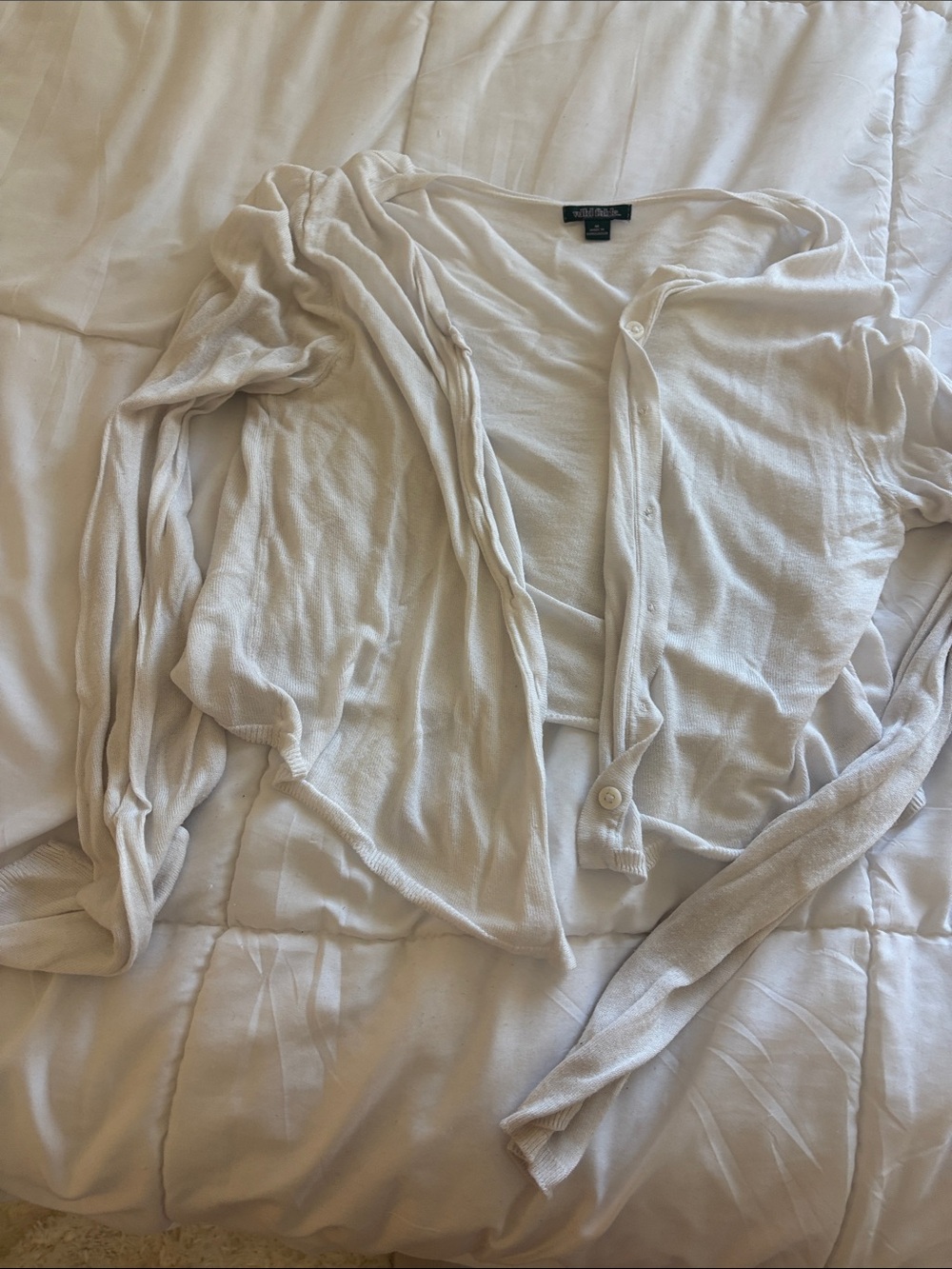 Target Cream Lightweight Button-Front Cardigan